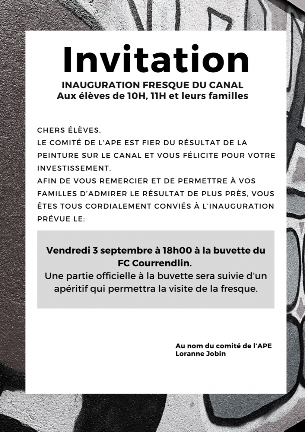 Inauguration de la fresque - 03.09.2021