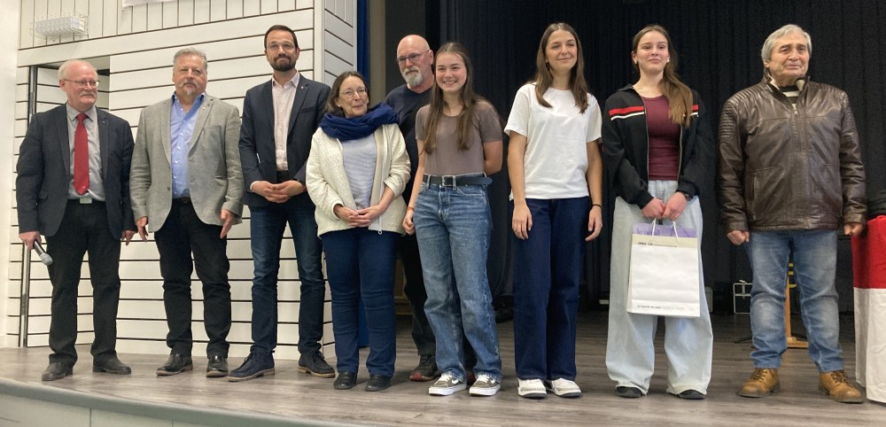 Les lauréats du concours de poésie.